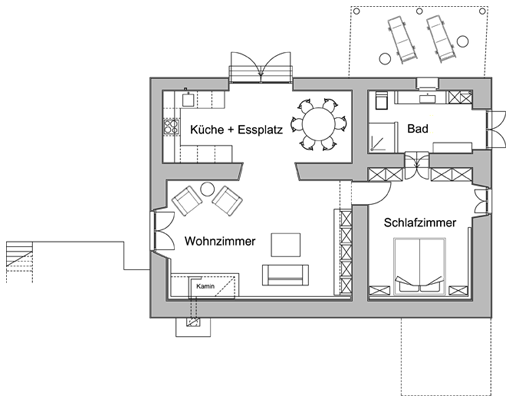 Plan untere Wohnung